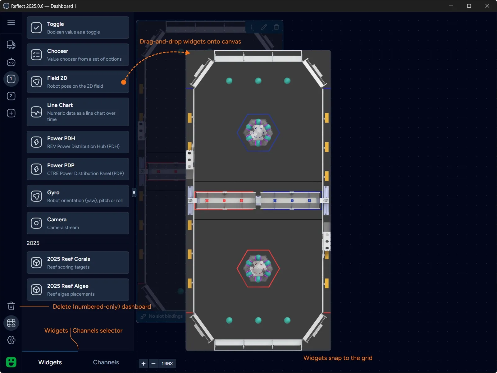 Reflect Editing Mode Widgets